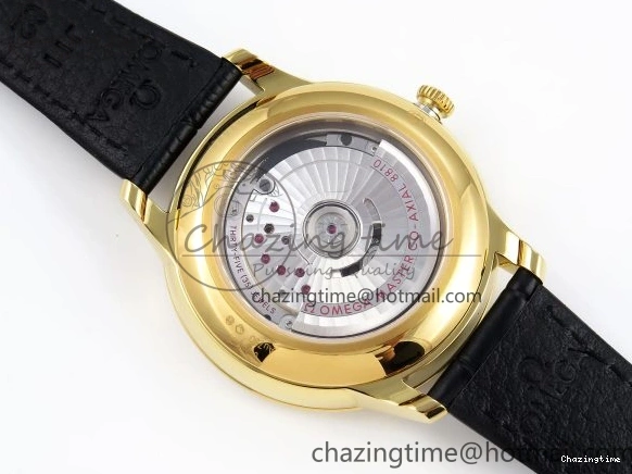 0124 WeatherProof De Ville Power Reserve YG MKF 1:1 Best Edition Black Dial on Black Leather Strap A 7758